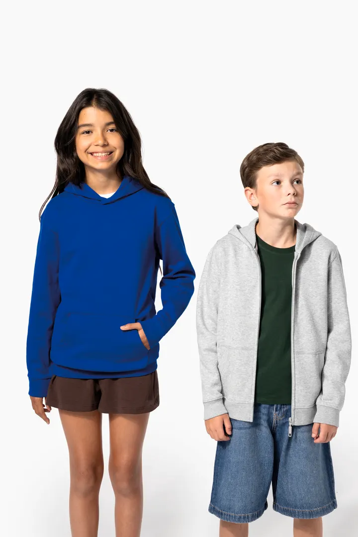 Sweat-shirt recyclé zippé à capuche enfant 14