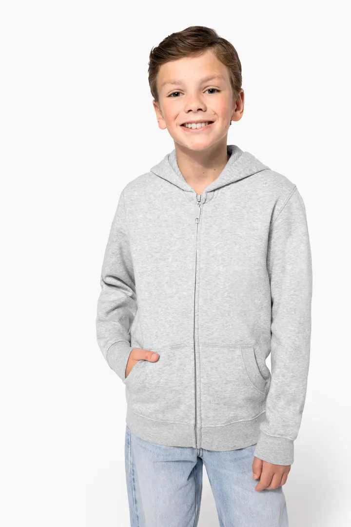 Sweat-shirt recyclé zippé à capuche enfant 2