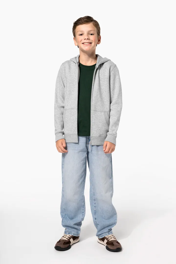 Sweat-shirt recyclé zippé à capuche enfant 3