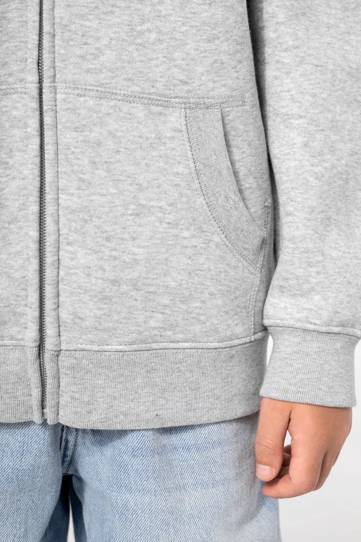 Sweat-shirt recyclé zippé à capuche enfant 6