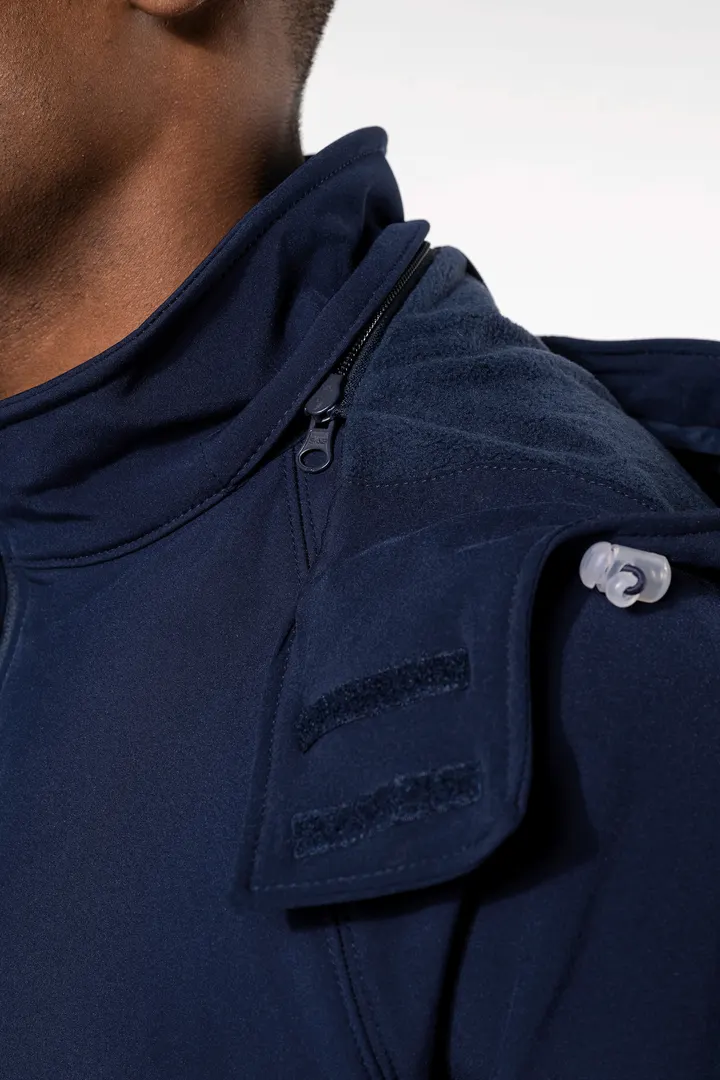 Herren Softshell-Jacke mit Abnehmbare Kapuze 16