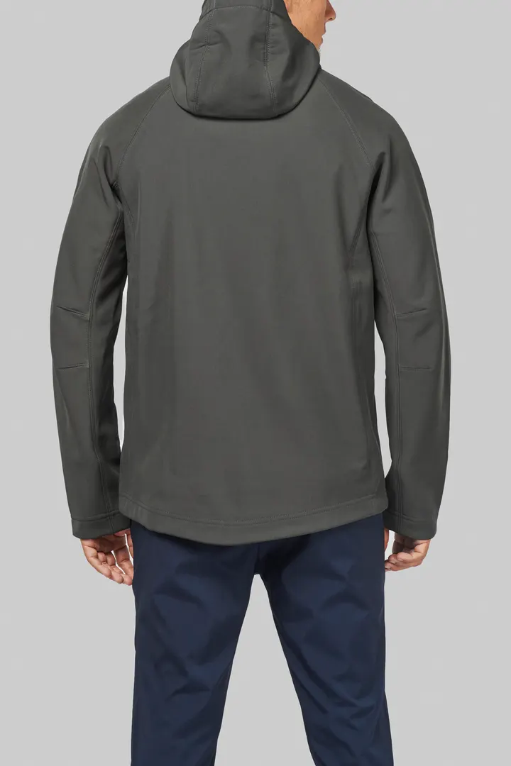 Herren Softshell-Jacke mit Abnehmbare Kapuze 4