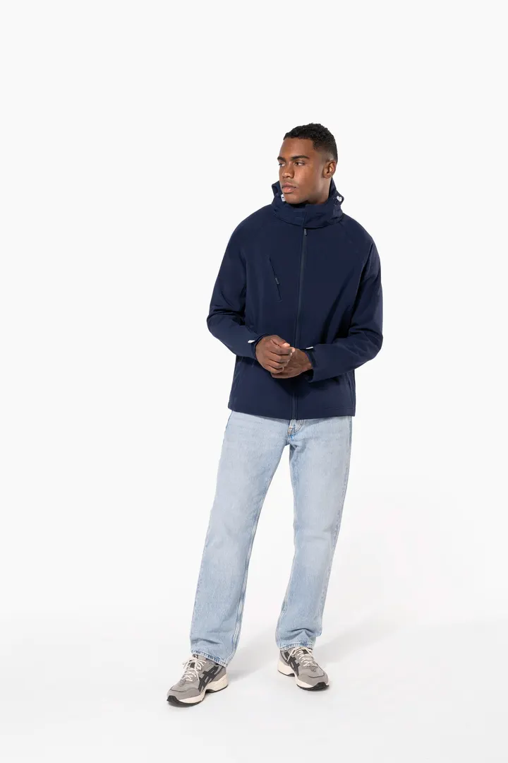 Herren Softshell-Jacke mit Abnehmbare Kapuze 3