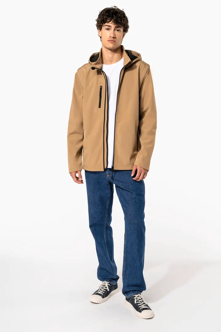 Veste Softshell 3 couches à capuche avec manches amovibles unisexe 3