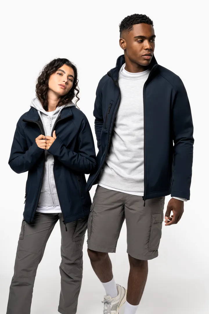 Umweltfreundliche 3-lagige Unisex-Softshell-Jacke 12