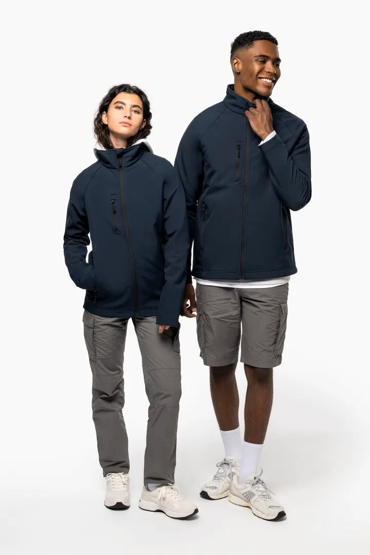 Umweltfreundliche 3-lagige Unisex-Softshell-Jacke 13