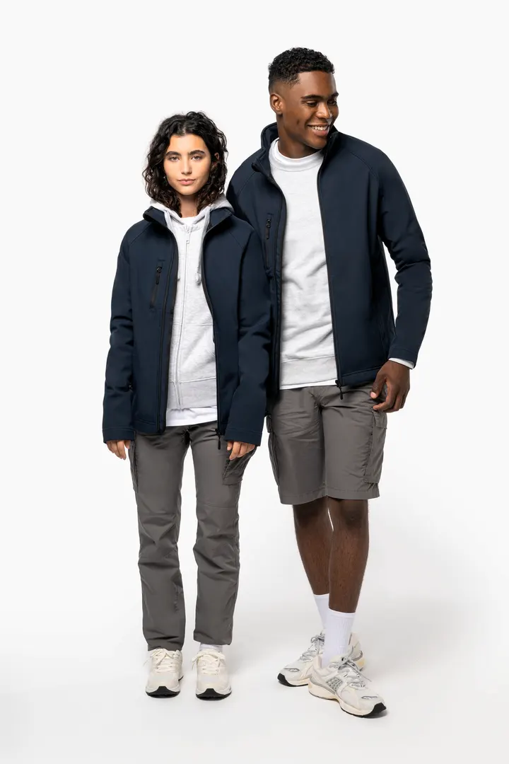 Umweltfreundliche 3-lagige Unisex-Softshell-Jacke 11