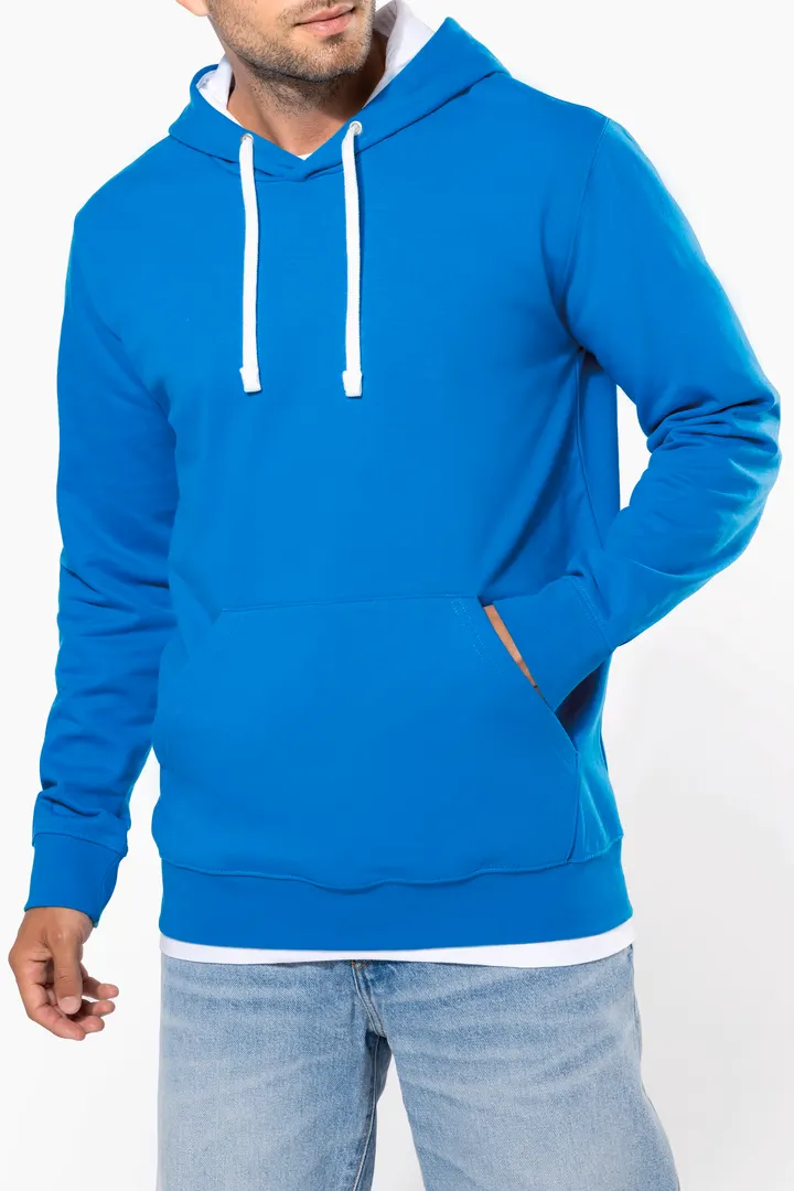 Herren-kapuzensweatshirt bicolor