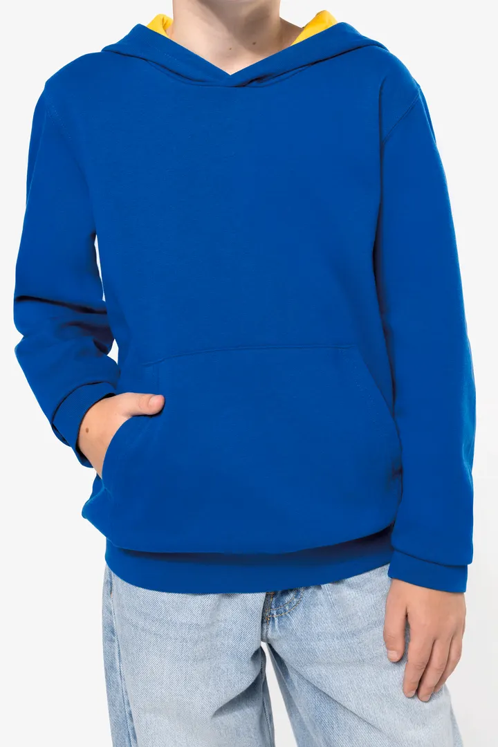 Kinder Kapuzenshirt Bicolor