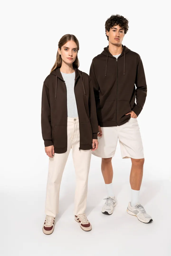 Sweat-shirt zippé capuche unisexe 9