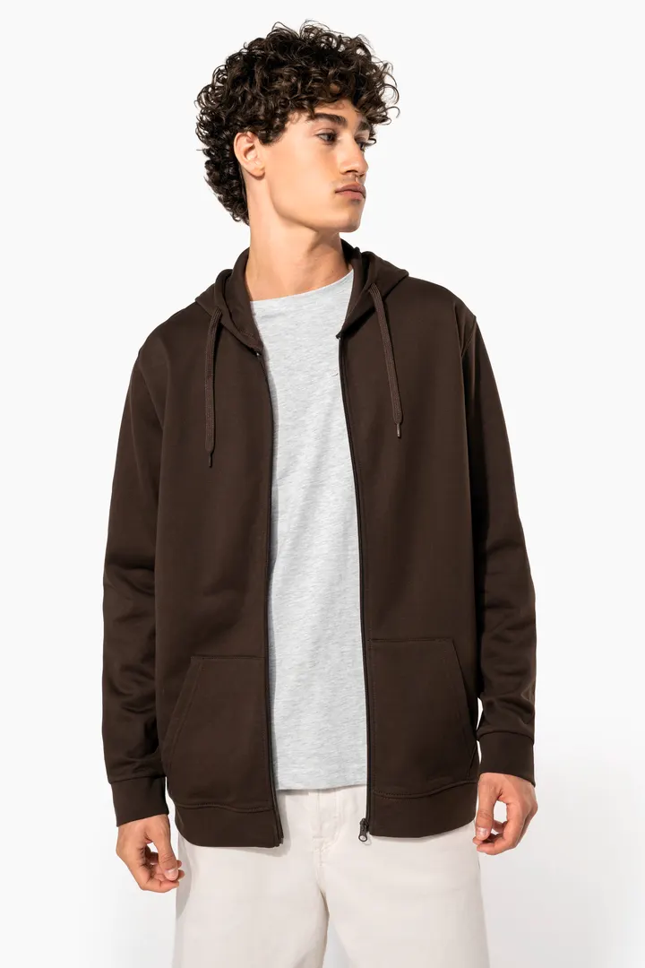 Sweat-shirt zippé capuche unisexe 1