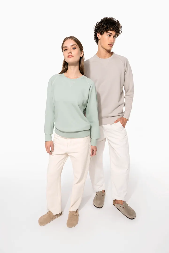 Herren Sweatshirt BIO-BAUMWOLLE Rundhalsausschnitt Raglanärmel 11