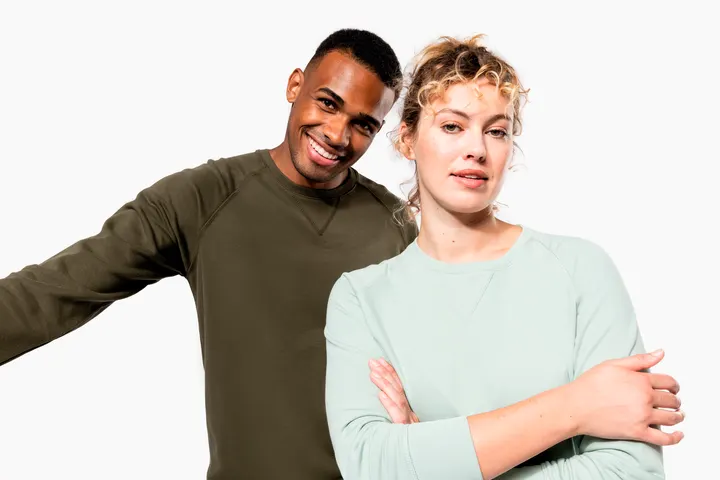 Herren Sweatshirt BIO-BAUMWOLLE Rundhalsausschnitt Raglanärmel 15