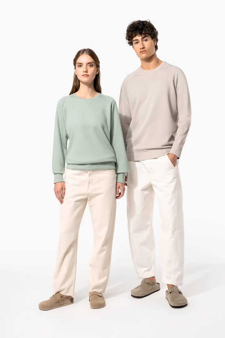 Herren Sweatshirt BIO-BAUMWOLLE Rundhalsausschnitt Raglanärmel 10