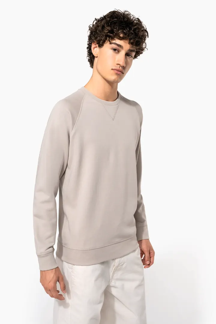 Herren Sweatshirt BIO-BAUMWOLLE Rundhalsausschnitt Raglanärmel 4