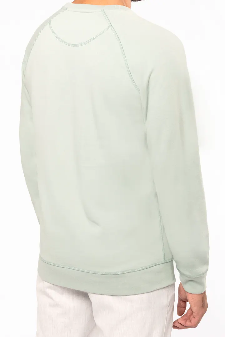 Herren Sweatshirt BIO-BAUMWOLLE Rundhalsausschnitt Raglanärmel 2