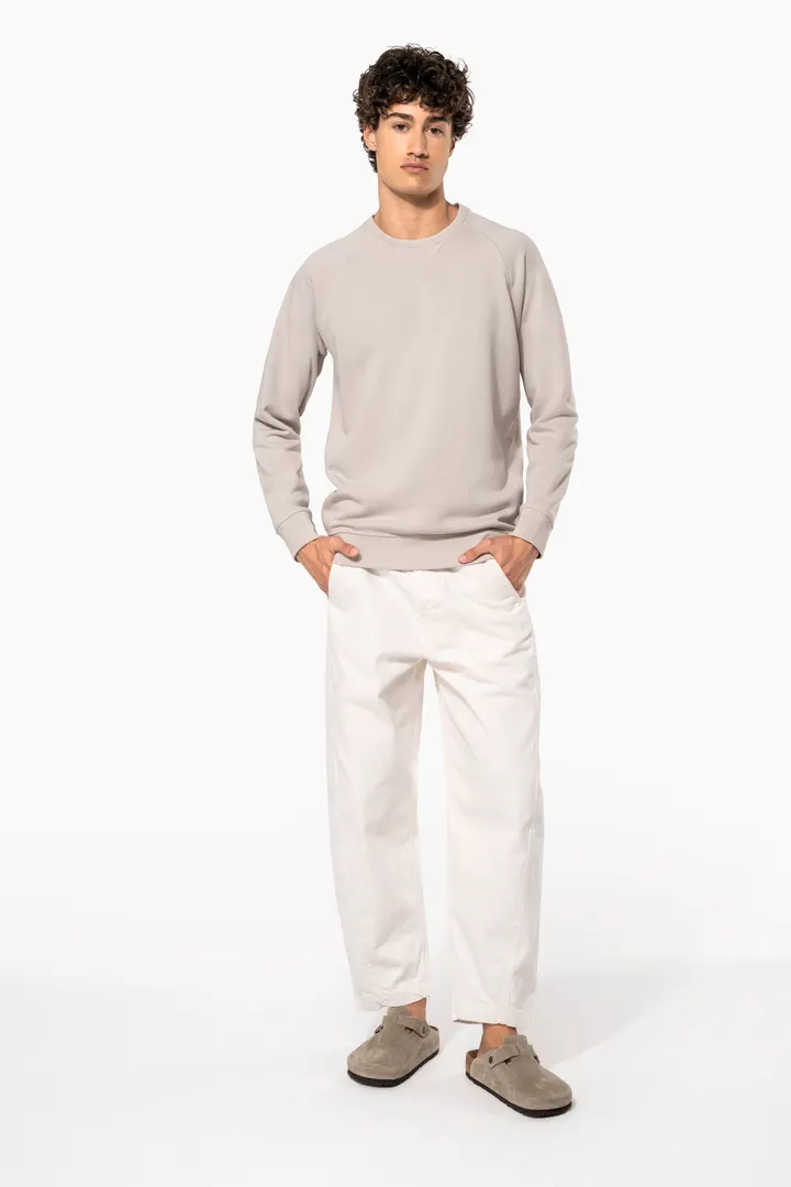 Herren Sweatshirt BIO-BAUMWOLLE Rundhalsausschnitt Raglanärmel 1