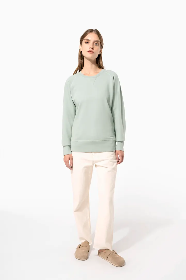 Damen Sweatshirt BIO-BAUMWOLLE Rundhalsausschnitt Raglanärmel 3
