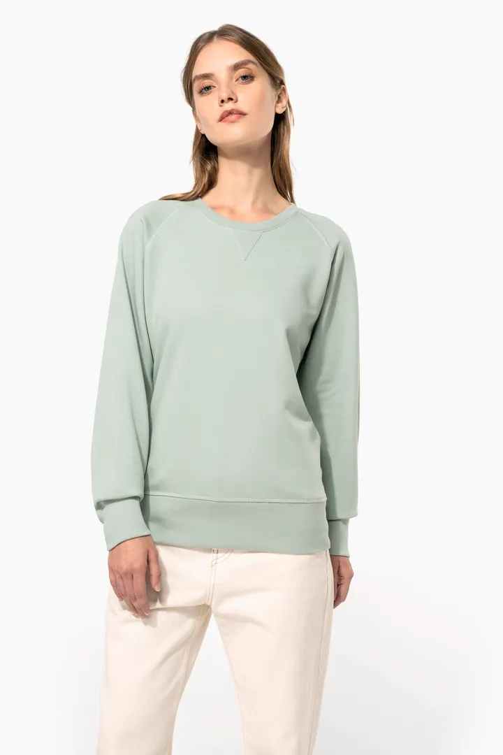 Damen Sweatshirt BIO-BAUMWOLLE Rundhalsausschnitt Raglanärmel 4