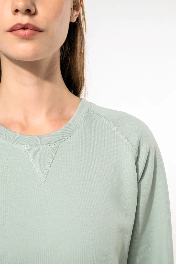 Damen Sweatshirt BIO-BAUMWOLLE Rundhalsausschnitt Raglanärmel 7