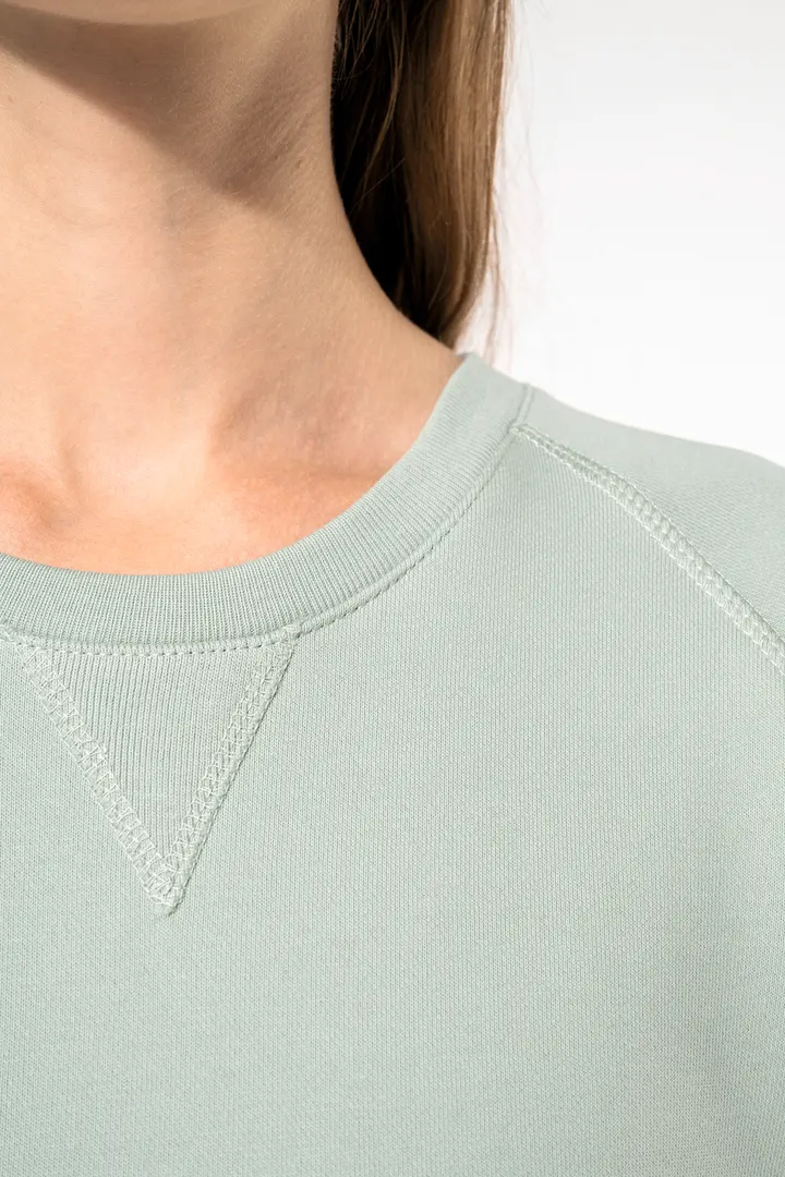 Damen Sweatshirt BIO-BAUMWOLLE Rundhalsausschnitt Raglanärmel 8