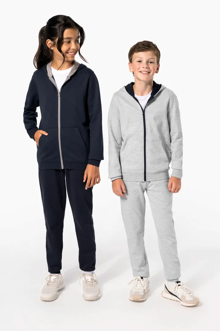 Kinder KAPUZENSWEATSHIRT mit Reißverschluss 18