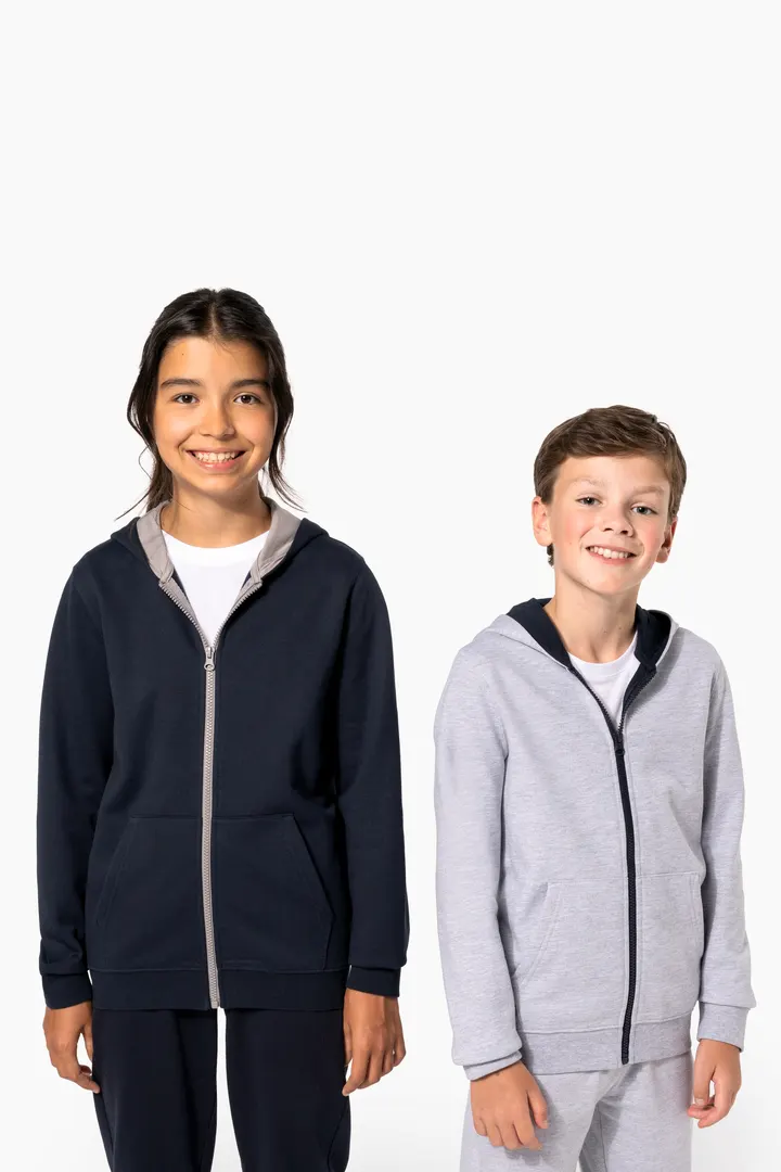 Kinder KAPUZENSWEATSHIRT mit Reißverschluss 21