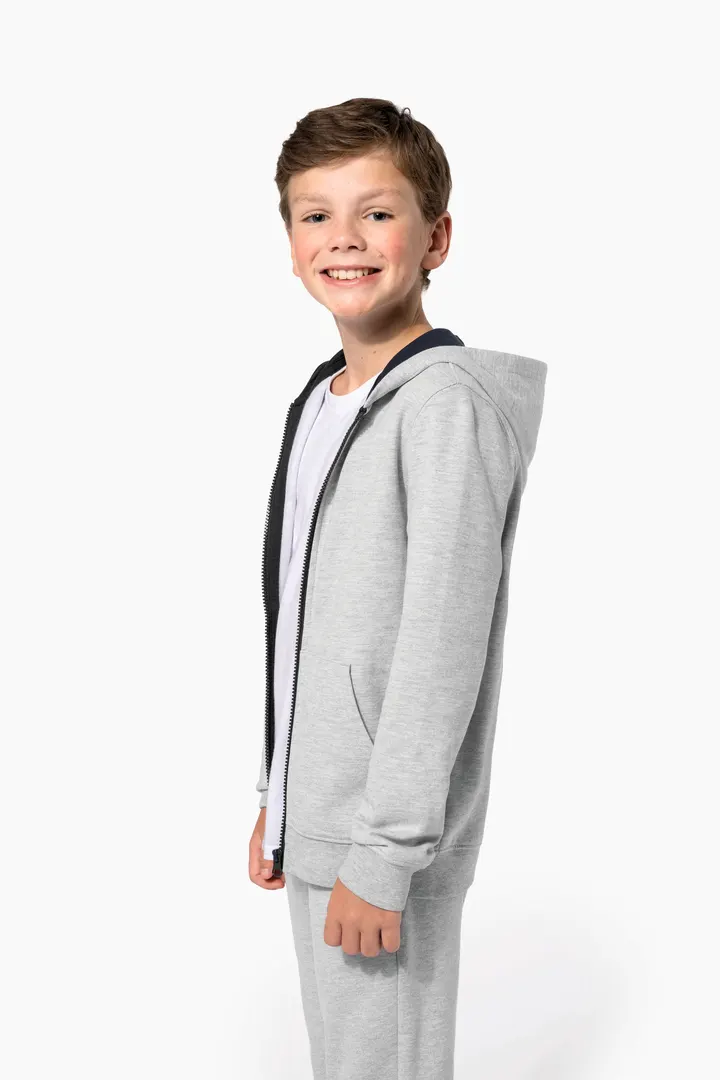 Kinder KAPUZENSWEATSHIRT mit Reißverschluss 22
