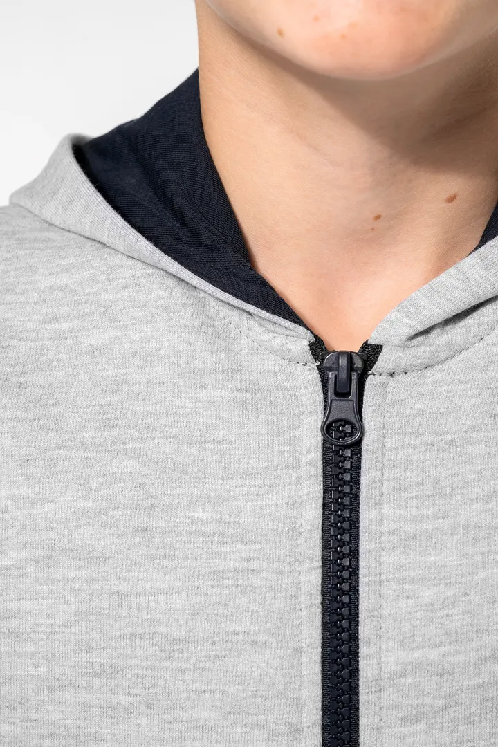 Kinder KAPUZENSWEATSHIRT mit Reißverschluss 25