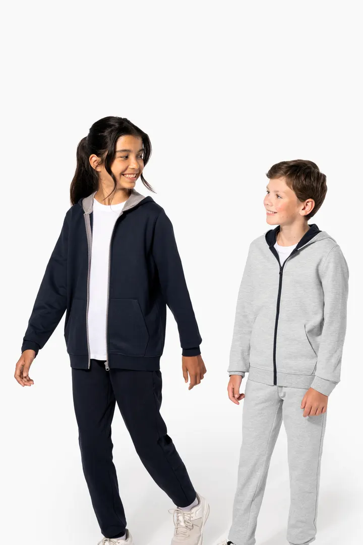 Kinder KAPUZENSWEATSHIRT mit Reißverschluss 9
