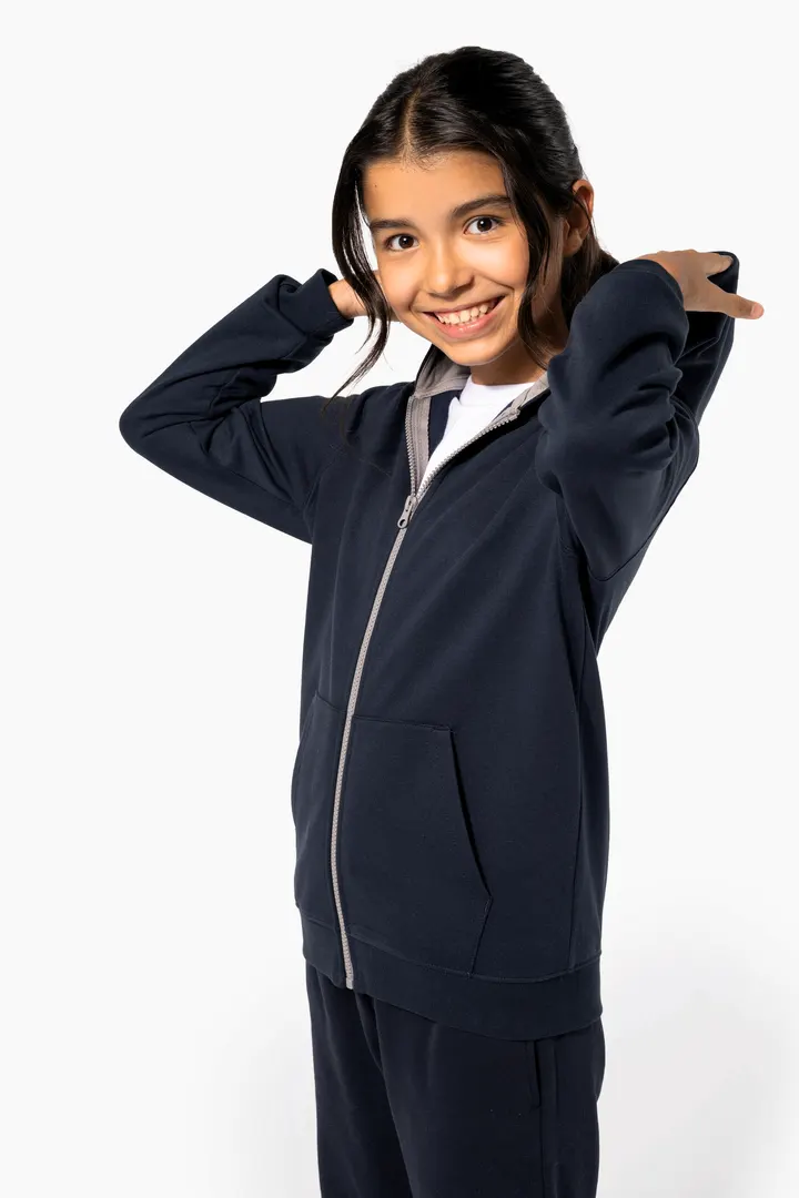 Kinder KAPUZENSWEATSHIRT mit Reißverschluss 15