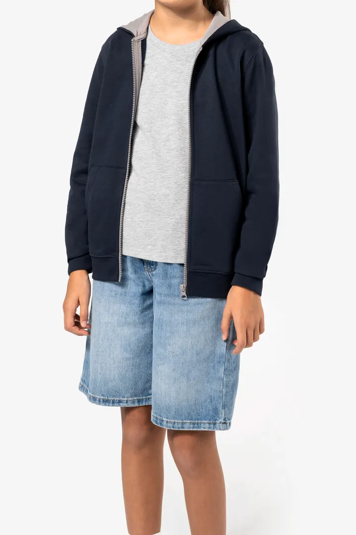 Kinder KAPUZENSWEATSHIRT mit Reißverschluss 1