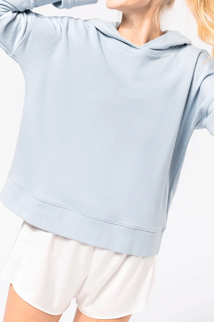 Bio-Damen-Sweatshirt Lounge mit Kapuze 2