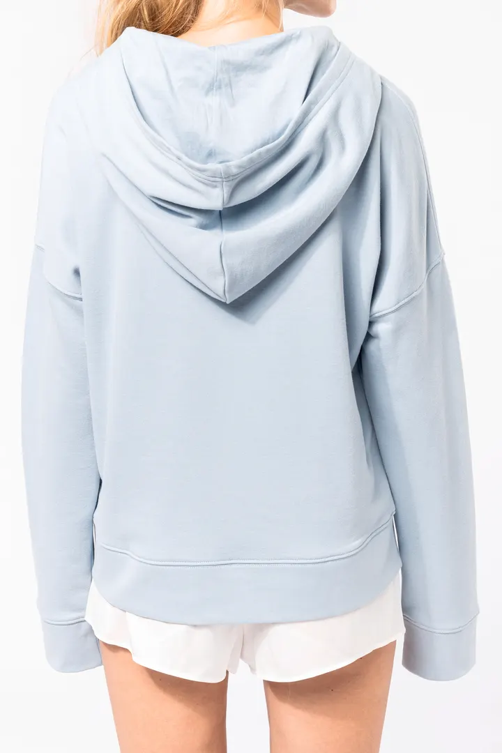 Bio-Damen-Sweatshirt Lounge mit Kapuze 1