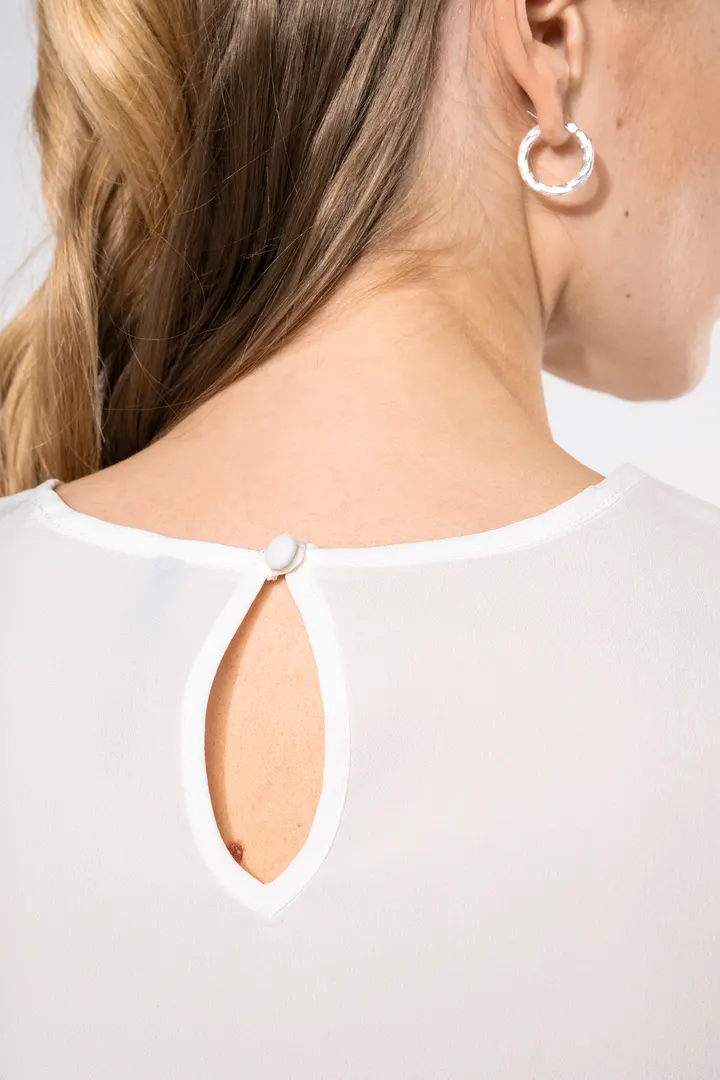 Kurzarm-Kreppbluse für Damen 9