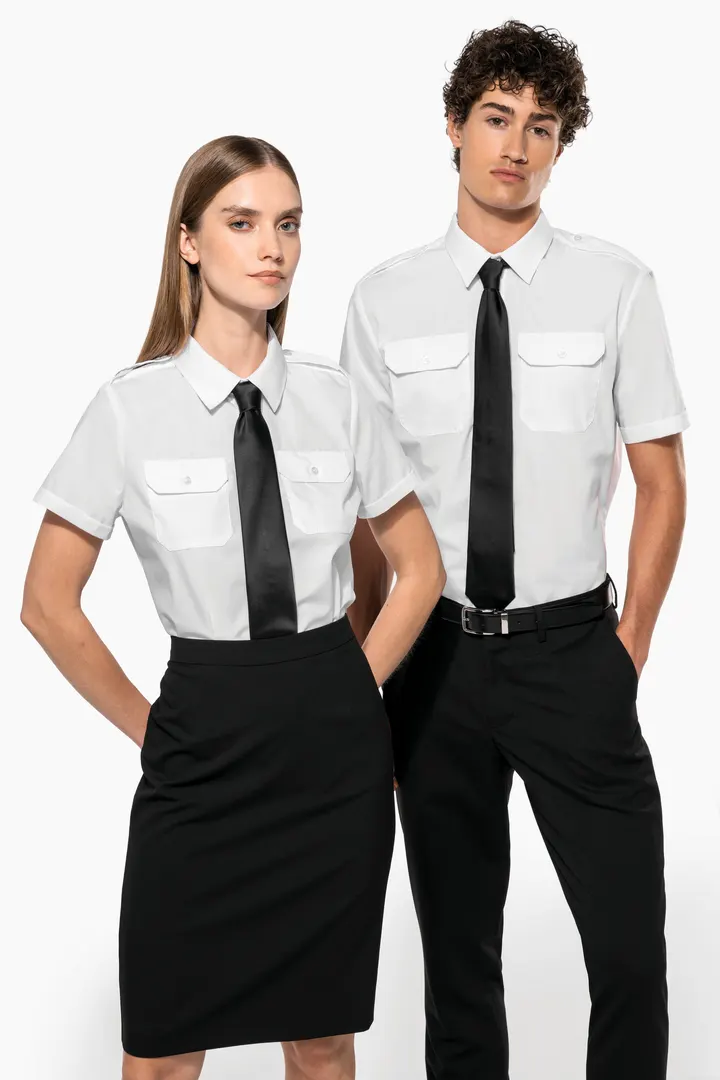 Chemise pilote manches courtes homme 9