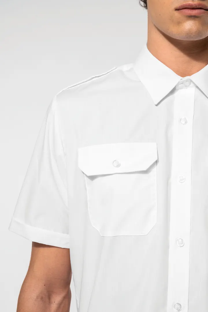 Chemise pilote manches courtes homme 3
