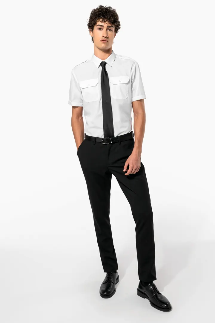 Chemise pilote manches courtes homme 5