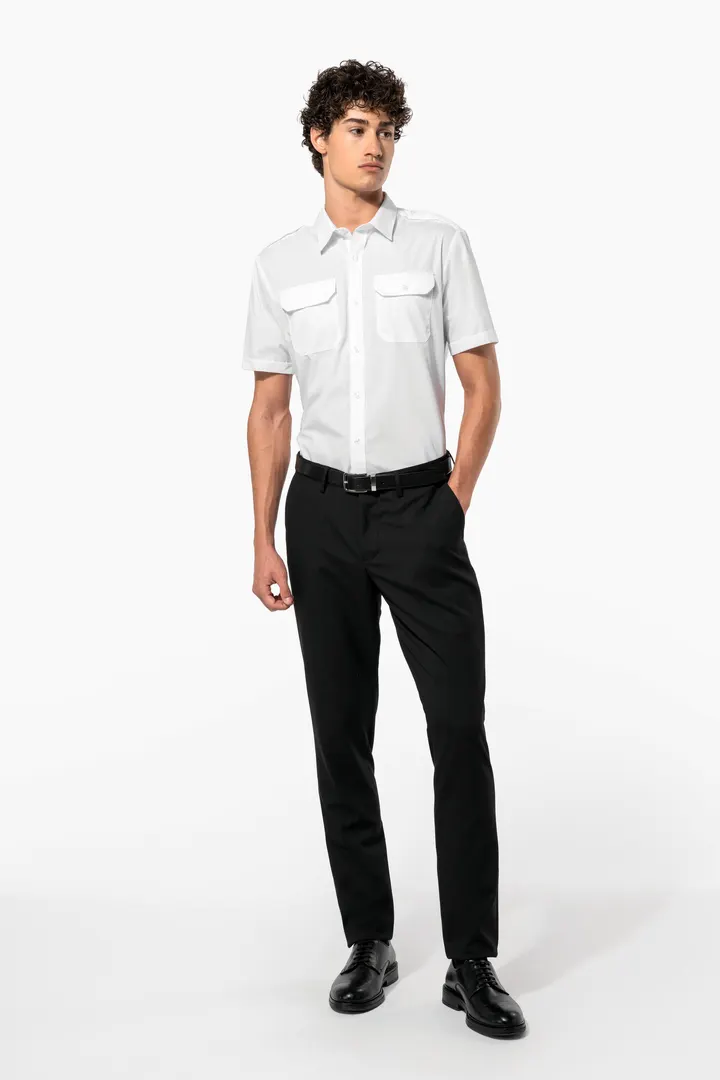 Chemise pilote manches courtes homme 7