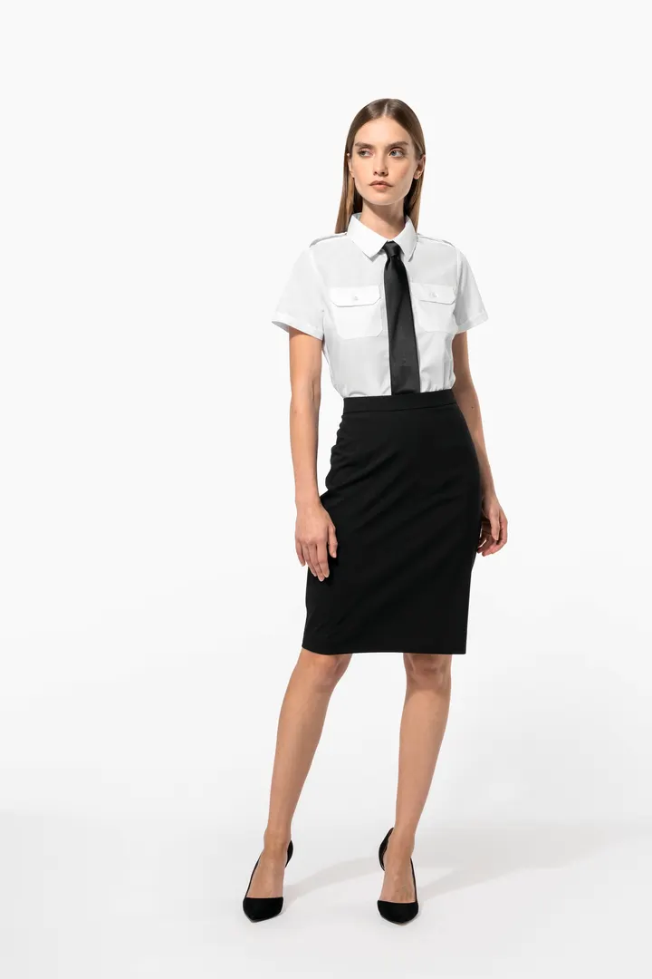 Kurzarm-Pilotenhemd für Damen 2