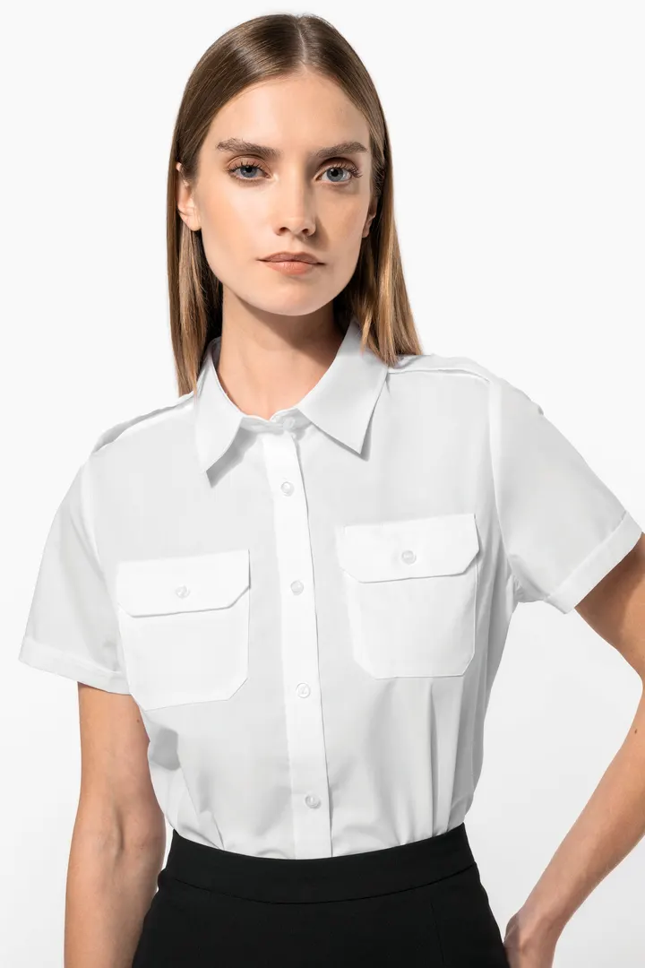 Kurzarm-Pilotenhemd für Damen 5