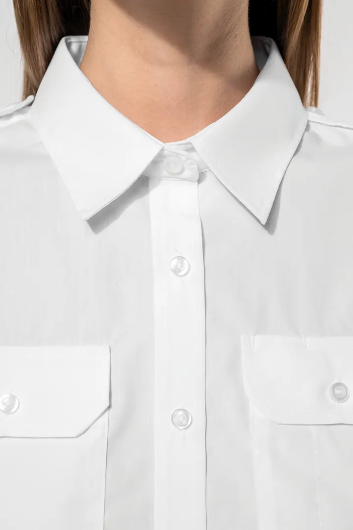 Kurzarm-Pilotenhemd für Damen 7