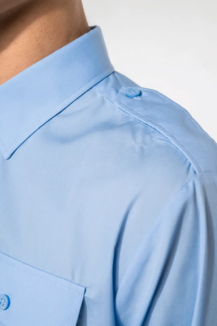 Chemise pilote manches longues homme 5