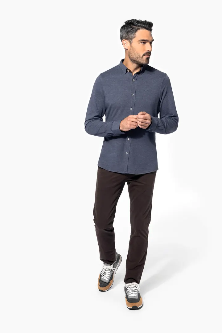 Chemise jacquard manches longues 1