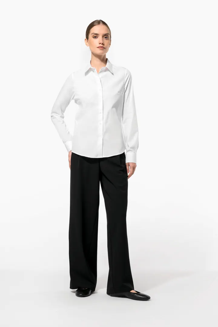 Chemise popeline manches longues femme 2