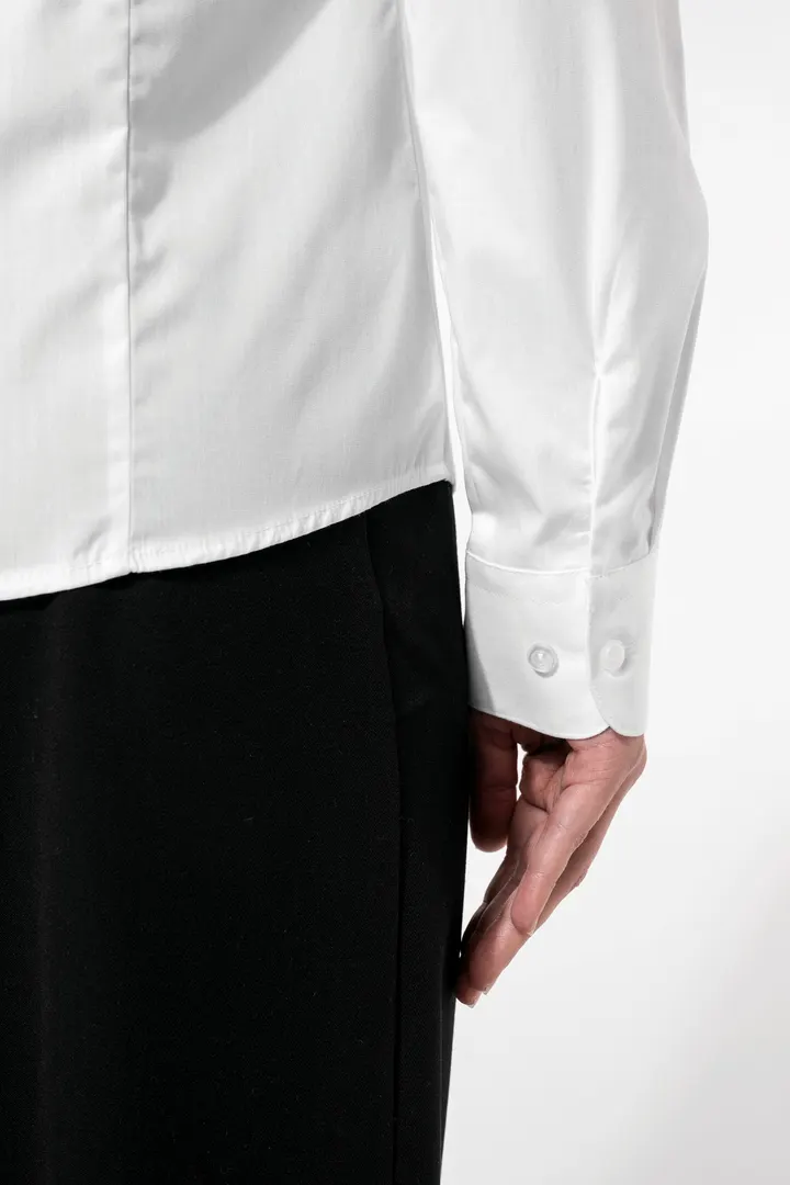 Chemise popeline manches longues femme 4