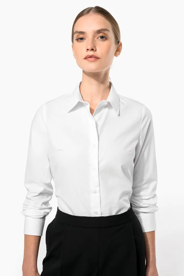 Chemise popeline manches longues femme 7
