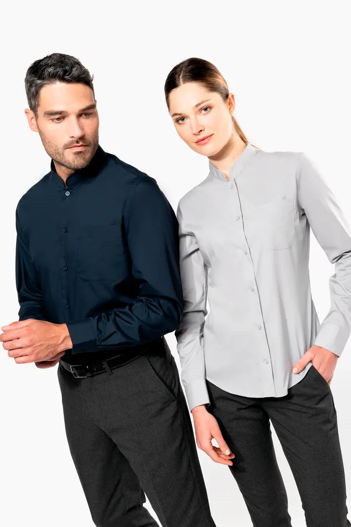 Chemise col mao manches longues femme 20