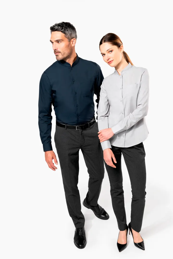 Chemise col mao manches longues femme 22