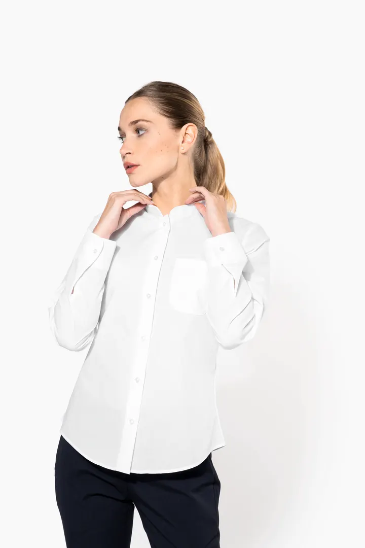 Chemise col mao manches longues femme 24